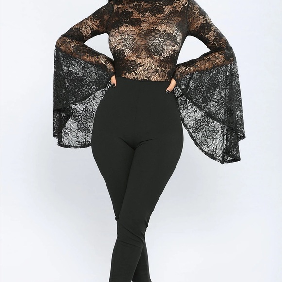 NWT FAME MONSTER LACE JUMPSUIT BLACK SIZE 3X - Picture 8 of 13